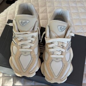 New Balance 9060 Beige and White Sneakers 7 woman’s . 5.5 men